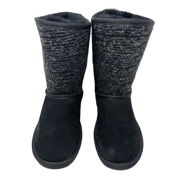 Minnetonka Black Suede‎ and Fabric Shearling Boots 7 - Picture 3 of 7